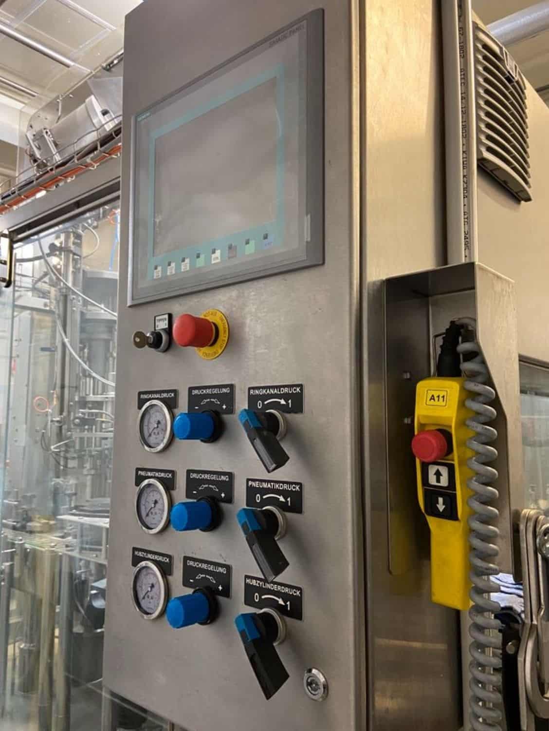 Unidad de control de Nagel, PAC, Juwatec, ICS Línea de llenado de vidrio retornable para cerveza, refrescos