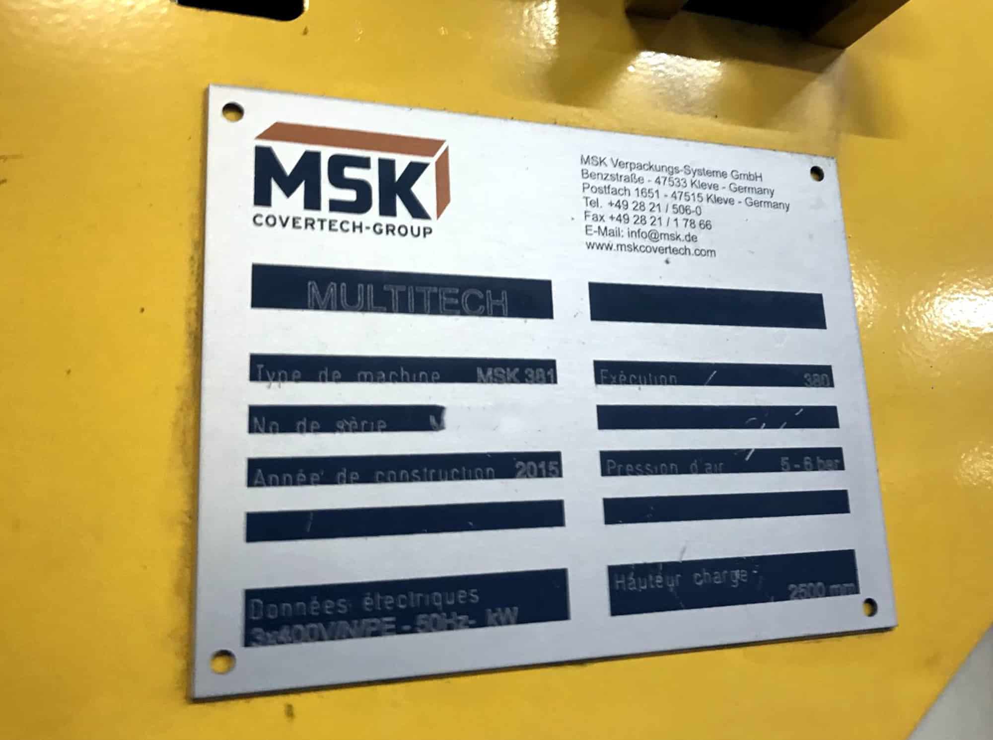 Placa de identificación of MSK MSK 381