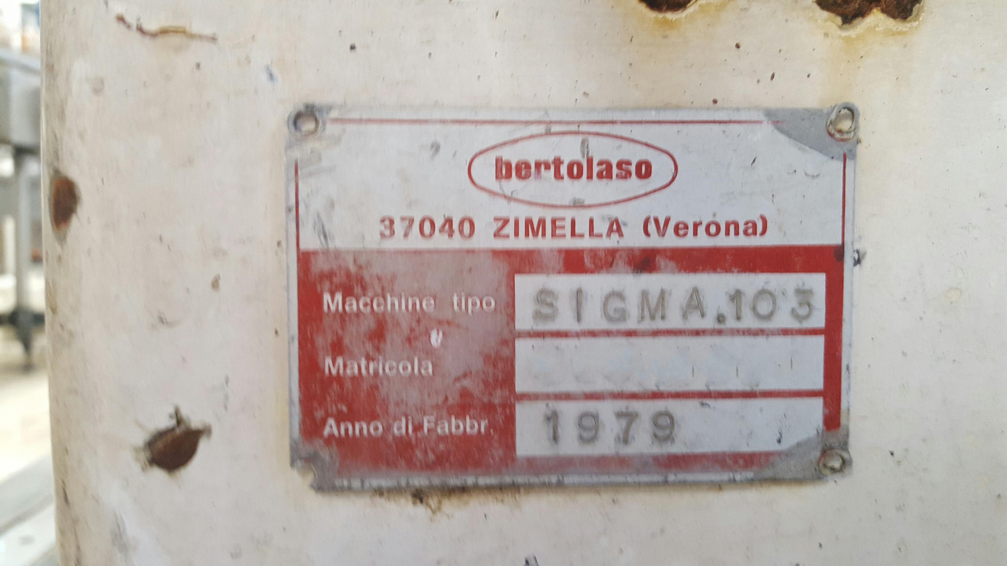 Placa de identificación of Bertolaso Sigma 103