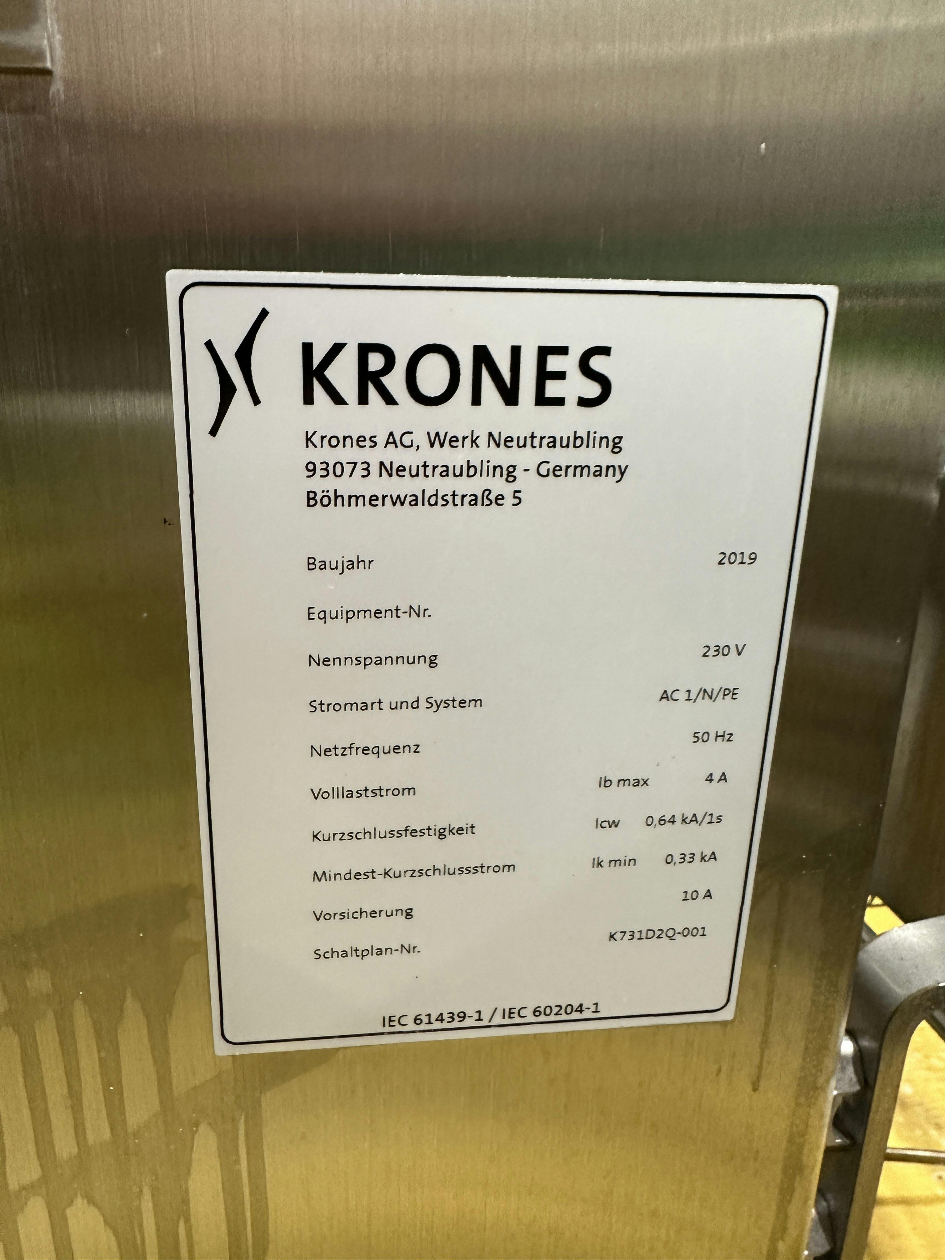 Placa de identificación of Krones Checkmat 731