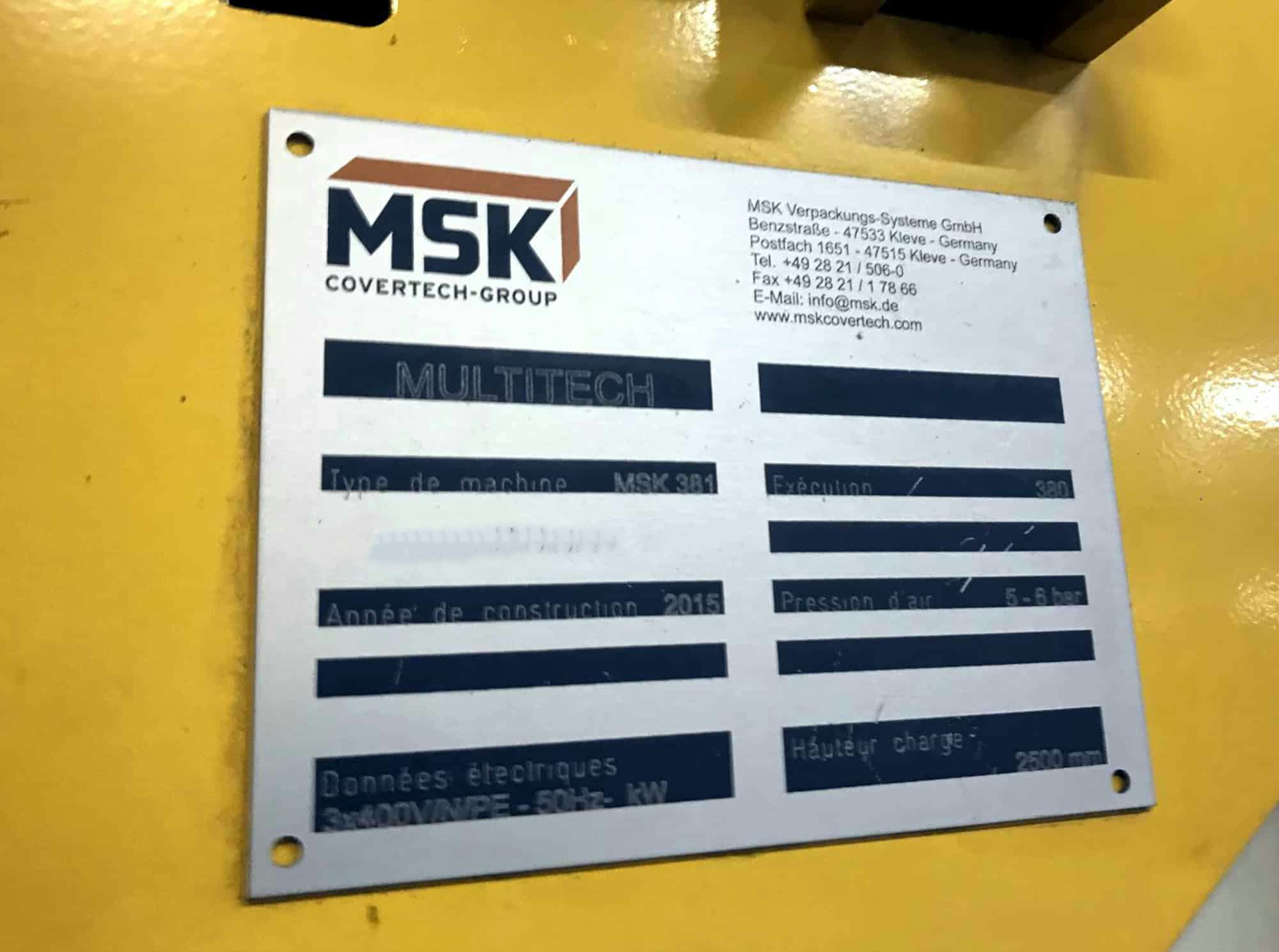 Placa de identificación of MSK MSK 381